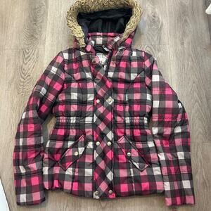 Krush plaid puffer jacket